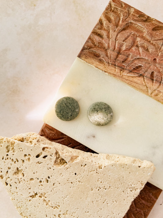 Stone Stud Earrings